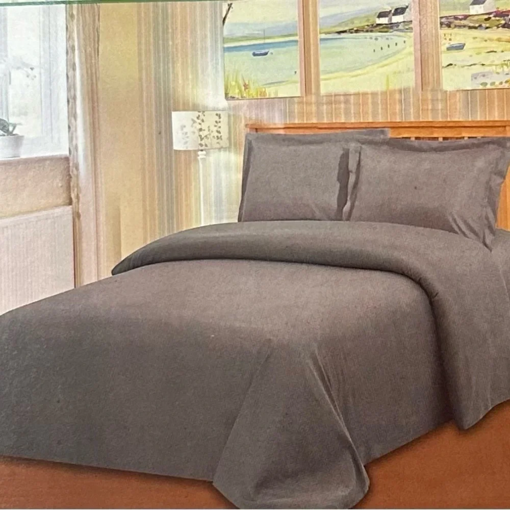 Royal Bamboo King Duvet Cover 3pc Set Nevada Gray